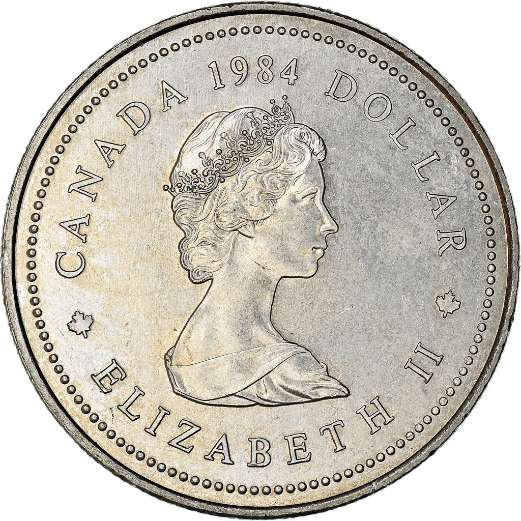 Coin, Canada, Dollar, 1984, Elizabeth II, AU(50-53), Nickel