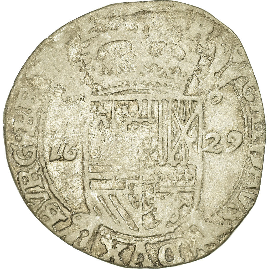 Coin, Spanish Netherlands, BRABANT, Escalin, 1629, Maastricht, VF(30-35)