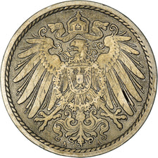 Coin, GERMANY - EMPIRE, Wilhelm II, 5 Pfennig, 1899, EF(40-45), Copper-nickel