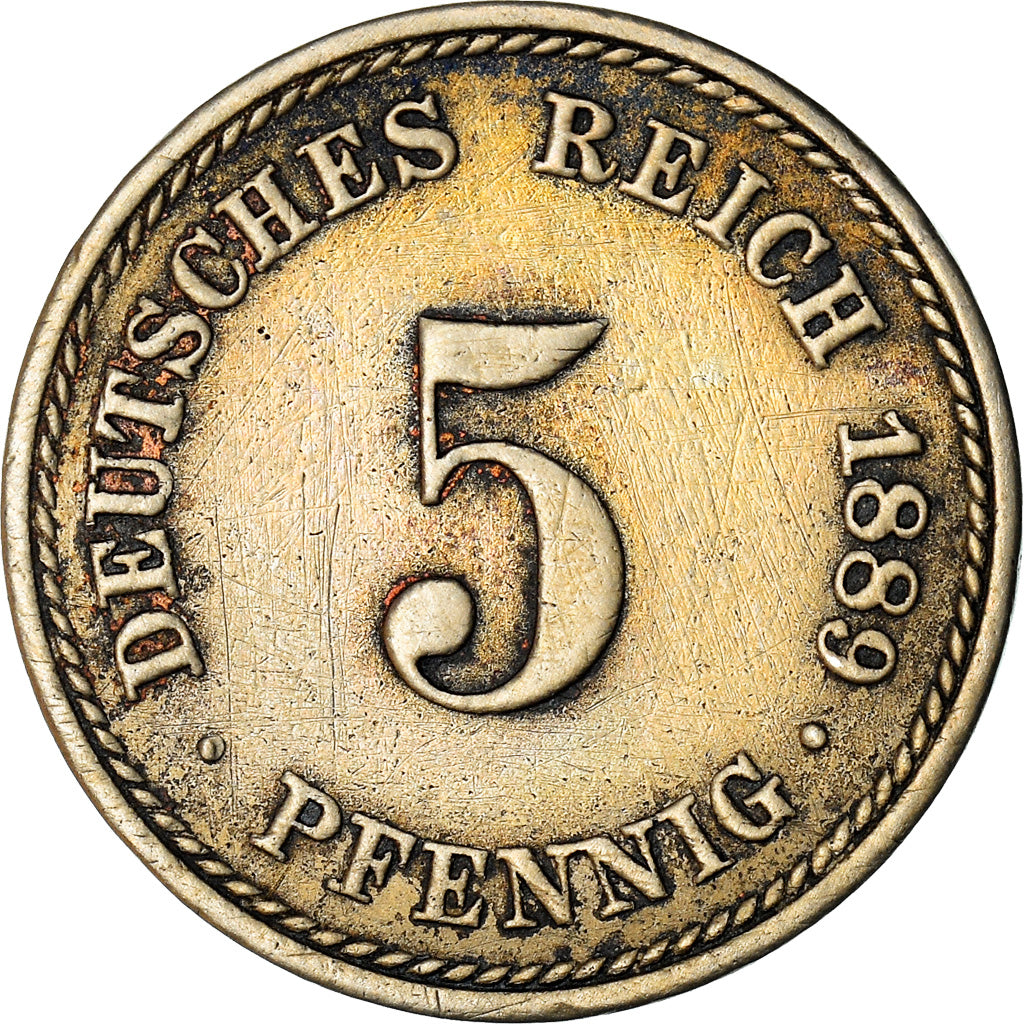Coin, GERMANY - EMPIRE, Wilhelm I, 5 Pfennig, 1989, Berlin, EF(40-45)