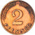 Moneda, ALEMANIA - REPÚBLICA FEDERAL, 2 Pfennig, 1962, Munich, MBC, Bronce