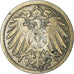 Coin, GERMANY - EMPIRE, Wilhelm II, 5 Pfennig, 1908, Stuttgart, EF(40-45)