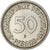 Moneda, ALEMANIA - REPÚBLICA FEDERAL, 50 Pfennig, 1970, Munich, MBC, Cobre -