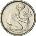 Moneda, ALEMANIA - REPÚBLICA FEDERAL, 50 Pfennig, 1949, Stuttgart, MBC, Cobre -