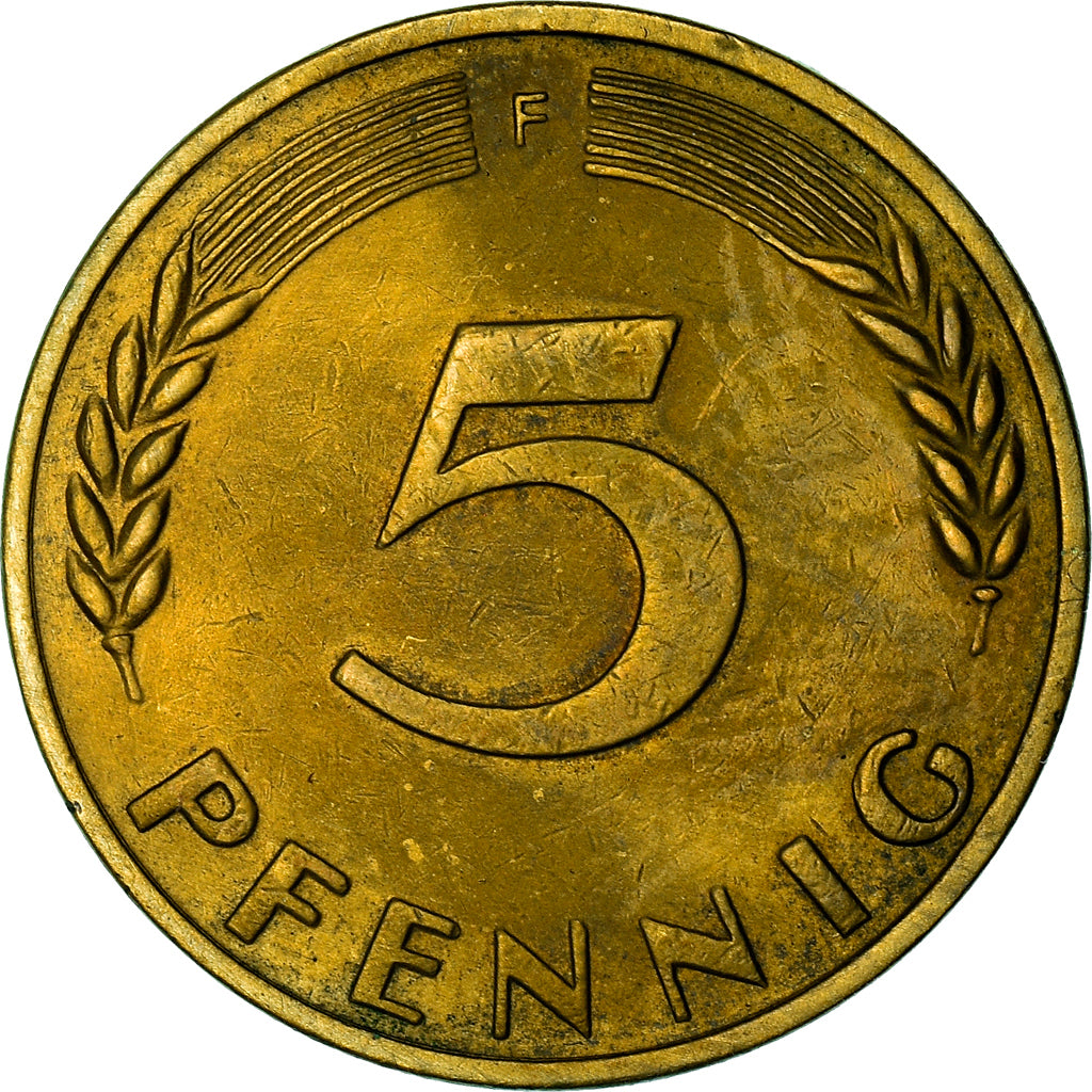 Monnaie, République fédérale allemande, 5 Pfennig, 1967, Stuttgart, TTB+