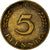 Moneda, ALEMANIA - REPÚBLICA FEDERAL, 5 Pfennig, 1950, Hambourg, BC+, Latón