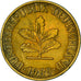 Coin, GERMANY - FEDERAL REPUBLIC, 5 Pfennig, 1969, Munich, AU(50-53), Brass Clad