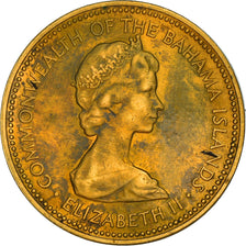 Moneta, Bahamas, Elizabeth II, Cent, 1973, Franklin Mint, BB, Ottone, KM:16