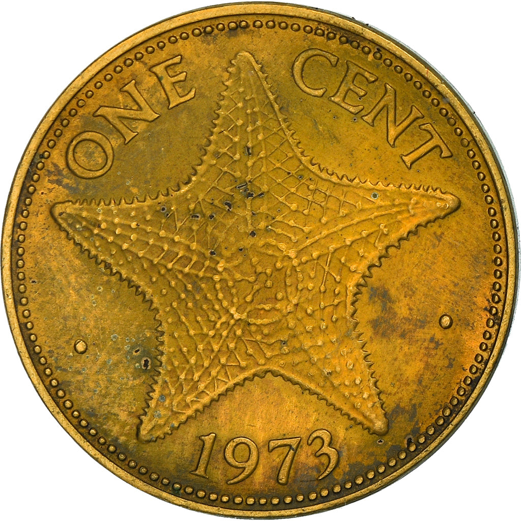 Moneta, Bahamas, Elizabeth II, Cent, 1973, Franklin Mint, BB, Ottone, KM:16