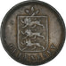 Moneta, Guernsey, 4 Doubles, 1830, MB+, Rame, KM:2