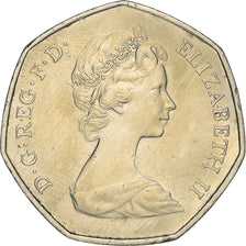 Monnaie, Grande-Bretagne, Elizabeth II, 50 Pence, 1973, TTB+, Copper-nickel