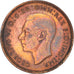 Moneda, Gran Bretaña, George VI, Farthing, 1945, MBC+, Bronce, KM:843