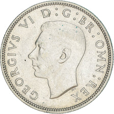 Moeda, Grã-Bretanha, George VI, Florin, Two Shillings, 1946, EF(40-45), Prata