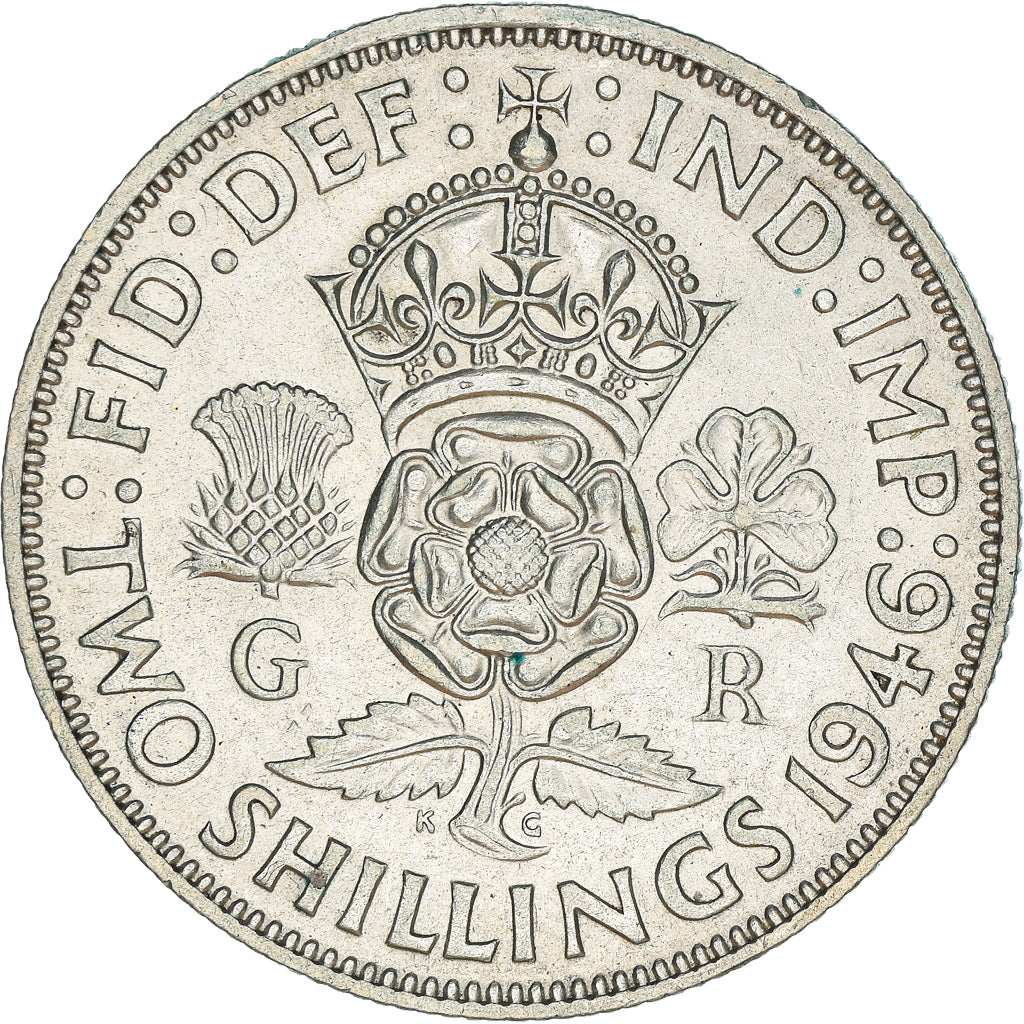 Coin, Great Britain, George VI, Florin, Two Shillings, 1946, EF(40-45), Silver