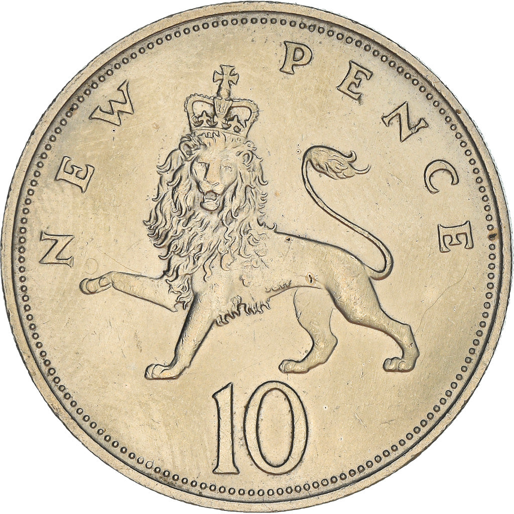 Monnaie, Grande-Bretagne, Elizabeth II, 10 New Pence, 1968, SUP, Copper-nickel