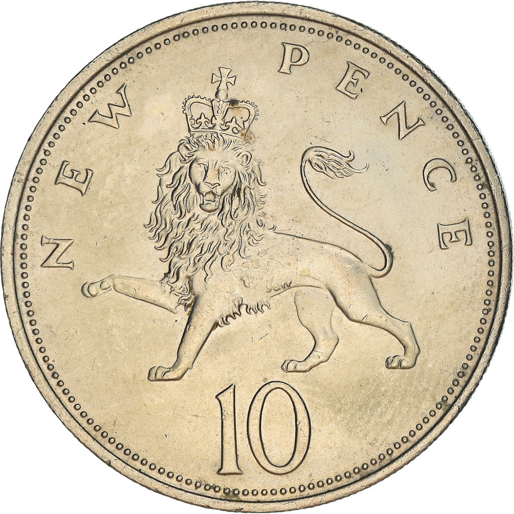 Monnaie, Grande-Bretagne, Elizabeth II, 10 New Pence, 1970, SUP, Copper-nickel
