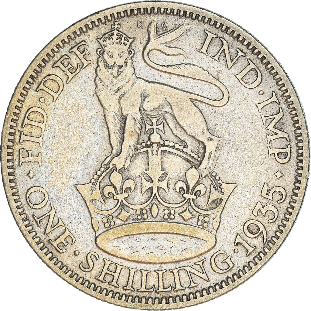 Coin, Great Britain, George V, Shilling, 1935, VF(30-35), Silver, KM:833