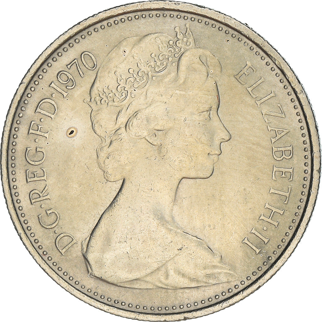 Coin, Great Britain, Elizabeth II, Shilling, 1970, AU(55-58), Copper-nickel