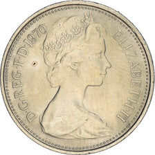 Coin, Great Britain, Elizabeth II, Shilling, 1970, AU(55-58), Copper-nickel
