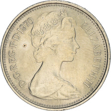 Moeda, Grã-Bretanha, Elizabeth II, Shilling, 1970, AU(55-58), Cobre-níquel