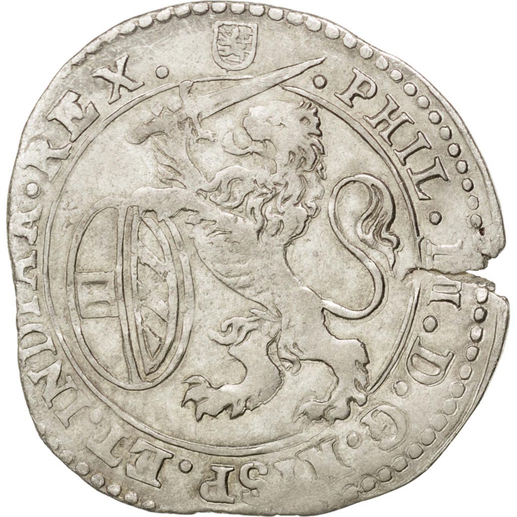 Luxembourg, Escalin, 1636, Luxembourg, KM #13, AU(50-53), Silver, 5.00