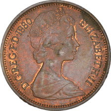 Coin, Great Britain, Elizabeth II, 2 New Pence, 1980, AU(50-53), Bronze, KM:916