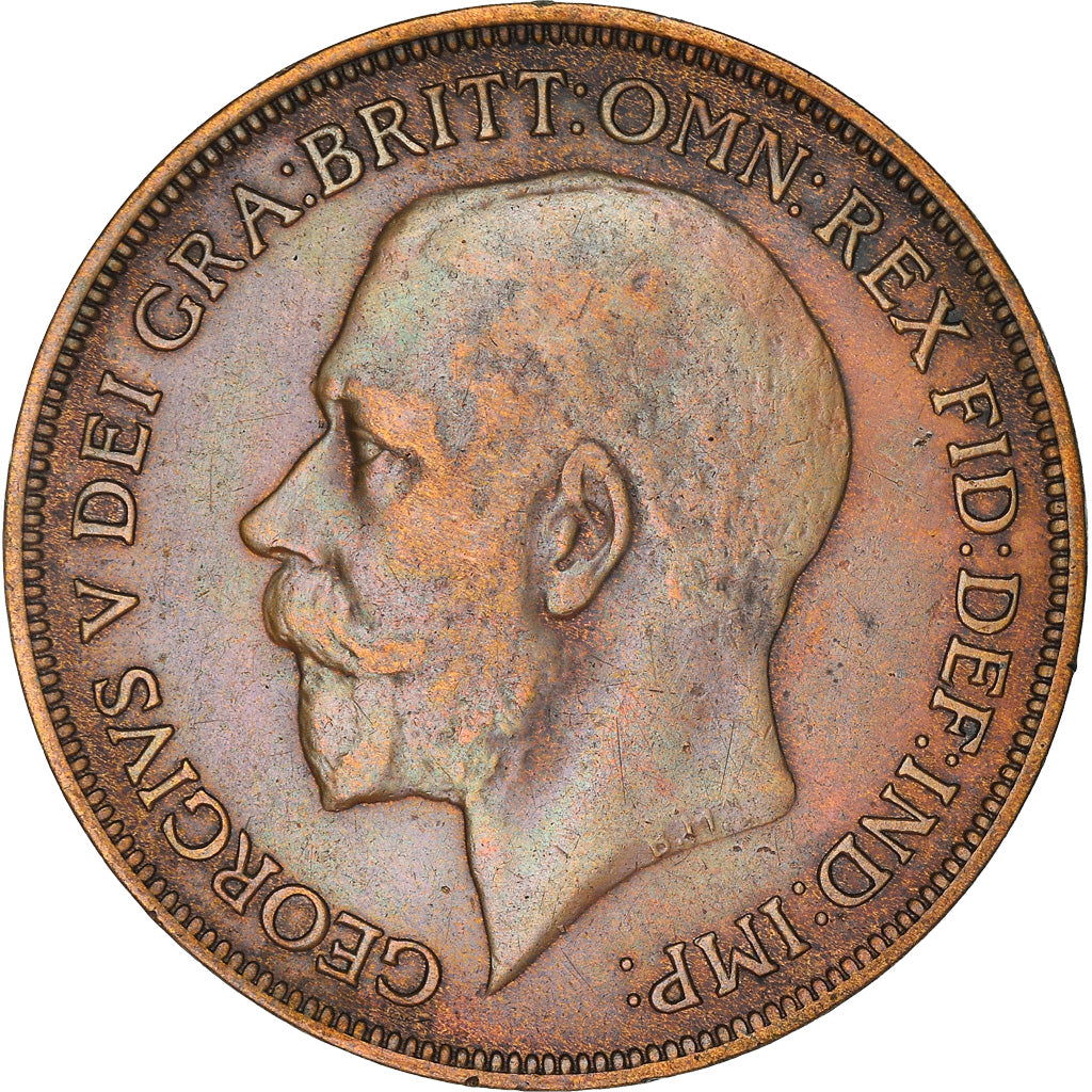 Coin, Great Britain, George V, Penny, 1918, EF(40-45), Bronze, KM:810
