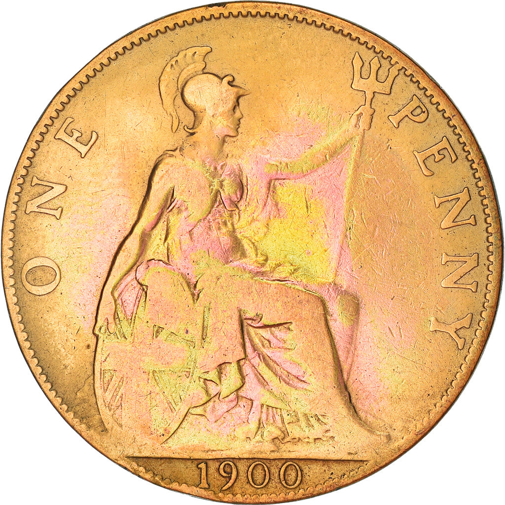 Coin, Great Britain, Victoria, Penny, 1900, VF(20-25), Bronze, KM:790