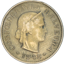 Coin, Switzerland, 5 Rappen, 1948, Bern, VF(30-35), Copper-nickel, KM:26