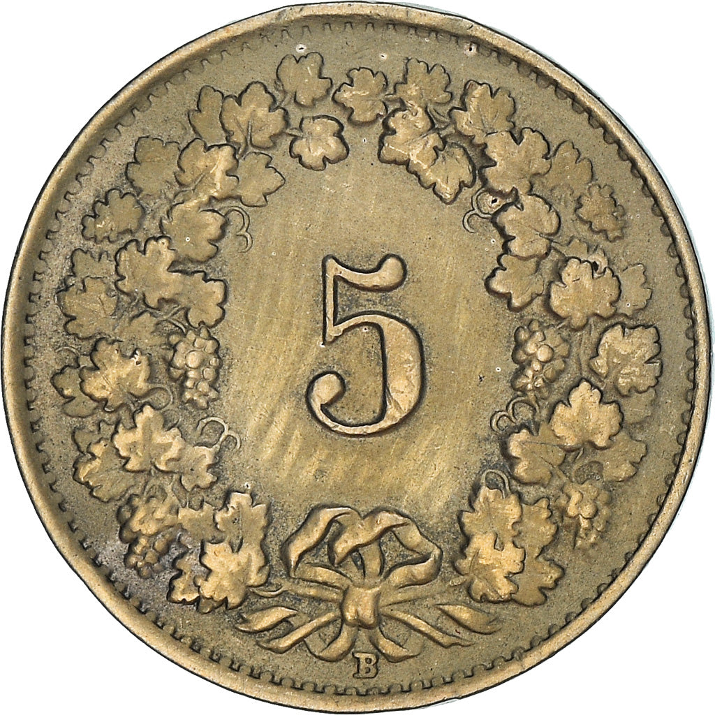 Coin, Switzerland, 5 Rappen, 1948, Bern, VF(30-35), Copper-nickel, KM:26