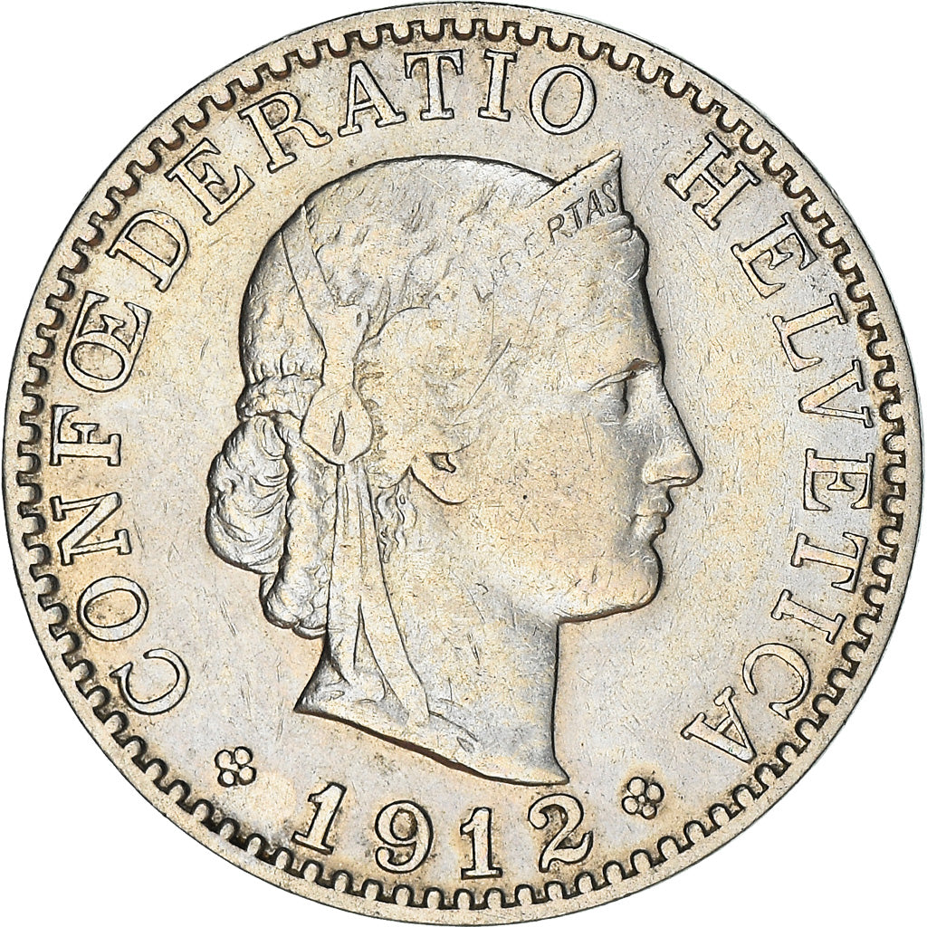 Monnaie, Suisse, 20 Rappen, 1912, Bern, TB+, Nickel, KM:29