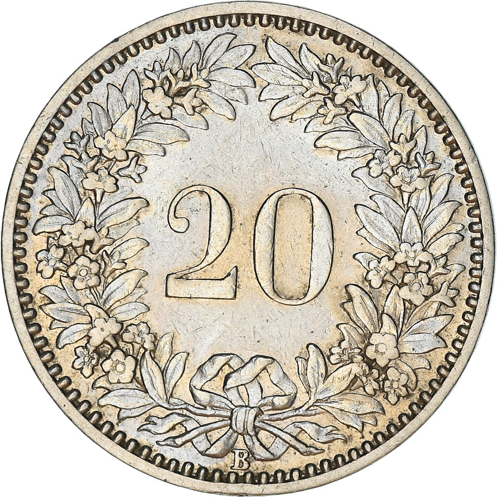 Monnaie, Suisse, 20 Rappen, 1912, Bern, TB+, Nickel, KM:29