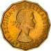 Moneta, Wielka Brytania, Elizabeth II, 3 Pence, 1958, AU(50-53), Mosiądz