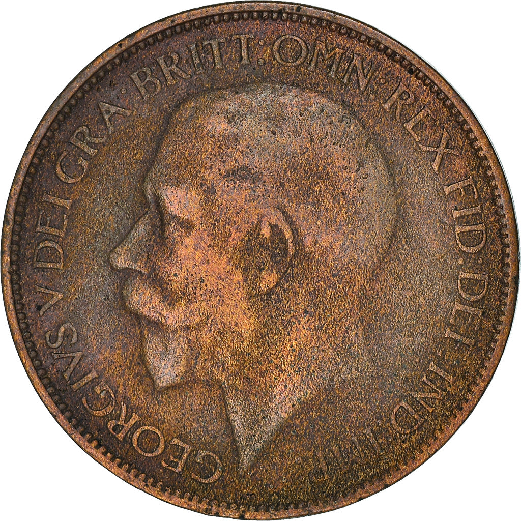 Coin, Great Britain, George V, 1/2 Penny, 1915, VF(20-25), Bronze, KM:809