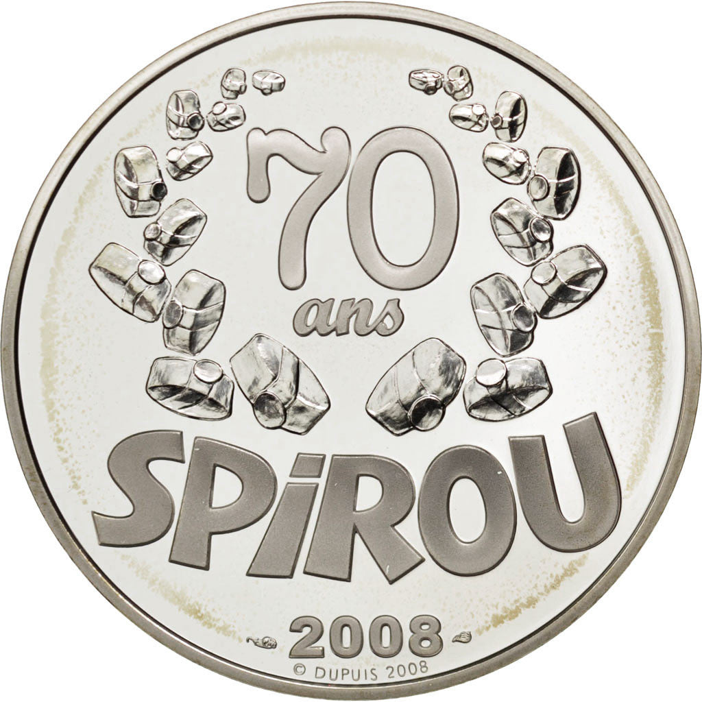 Vème République, 1,50 Euro Spirou 70 ans 2008, Belle Épreuve, KM 1578