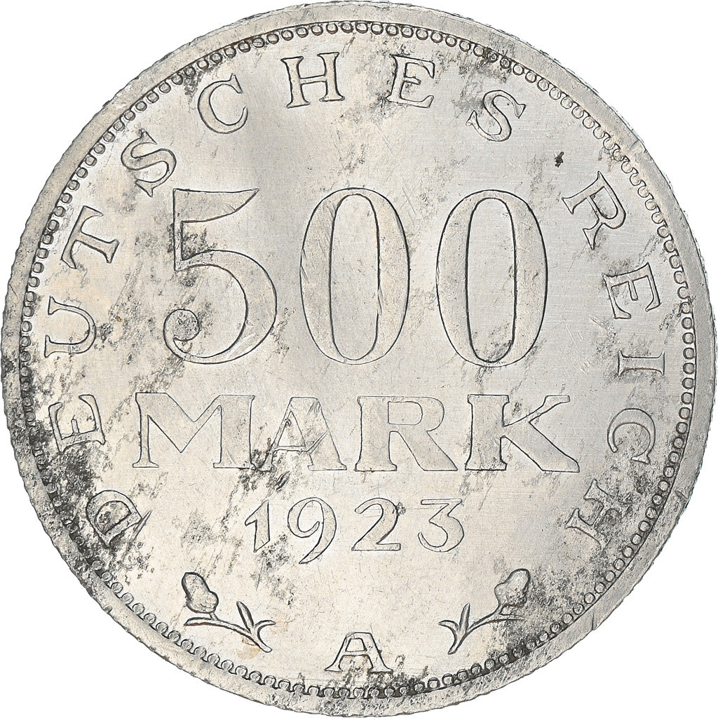 Moneta, GERMANIA, REPUBBLICA DI WEIMAR, 500 Mark, 1923, Berlin, BB+, Alluminio