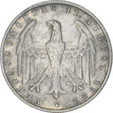 Coin, GERMANY, WEIMAR REPUBLIC, 3 Mark, 1922, Berlin, VF(30-35), Aluminum, KM:28