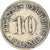 Moneda, ALEMANIA - IMPERIO, Wilhelm II, 10 Pfennig, 1907, Stuttgart, BC, Cobre -