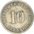 Moneda, ALEMANIA - IMPERIO, Wilhelm II, 10 Pfennig, 1905, Munich, BC+, Cobre -