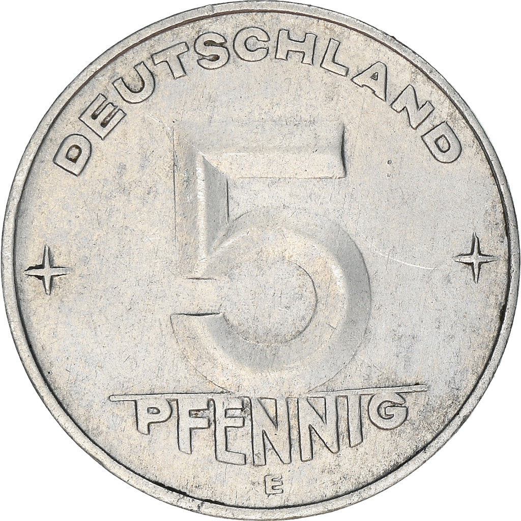 Moneta, REPUBBLICA DEMOCRATICA TEDESCA, 5 Pfennig, 1952, Muldenhütten, BB+