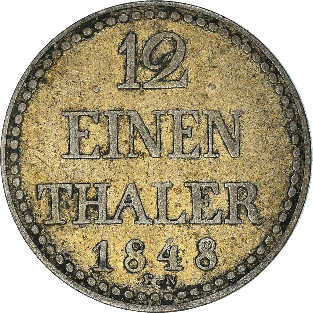 Coin, German States, MECKLENBURG-SCHWERIN, Friedrich Franz II, 1/12 Thaler