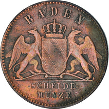 Moneda, Estados alemanes, BADEN, Friedrich I, Kreuzer, 1863, Baden, MBC, Cobre