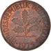 Münze, Bundesrepublik Deutschland, 2 Pfennig, 1975, Baden, SS, Copper Plated