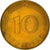 Munten, Federale Duitse Republiek, 10 Pfennig, 1971, Karlsruhe, ZF+, Brass Clad