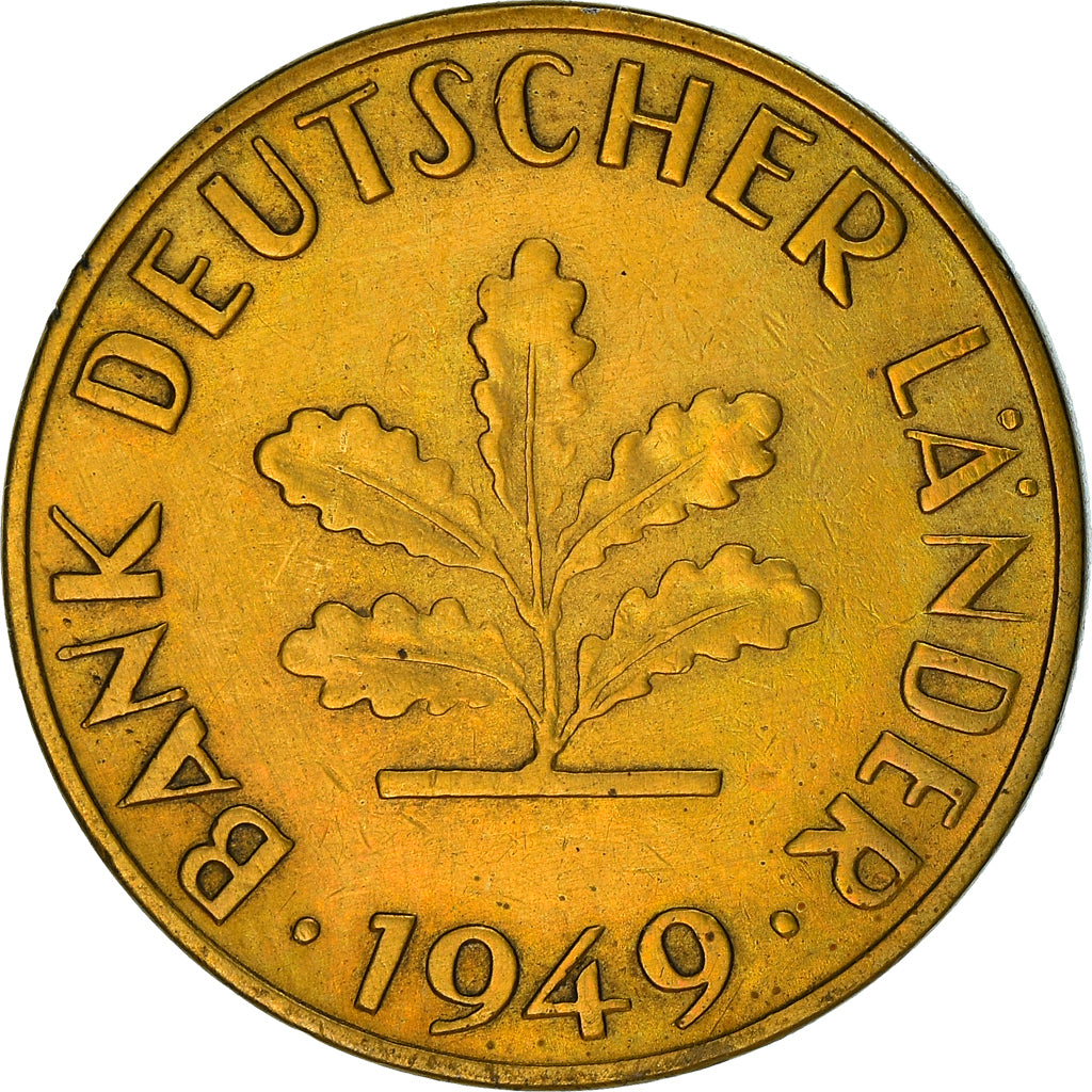 Monnaie, République fédérale allemande, 10 Pfennig, 1949, Stuttgart, TTB+