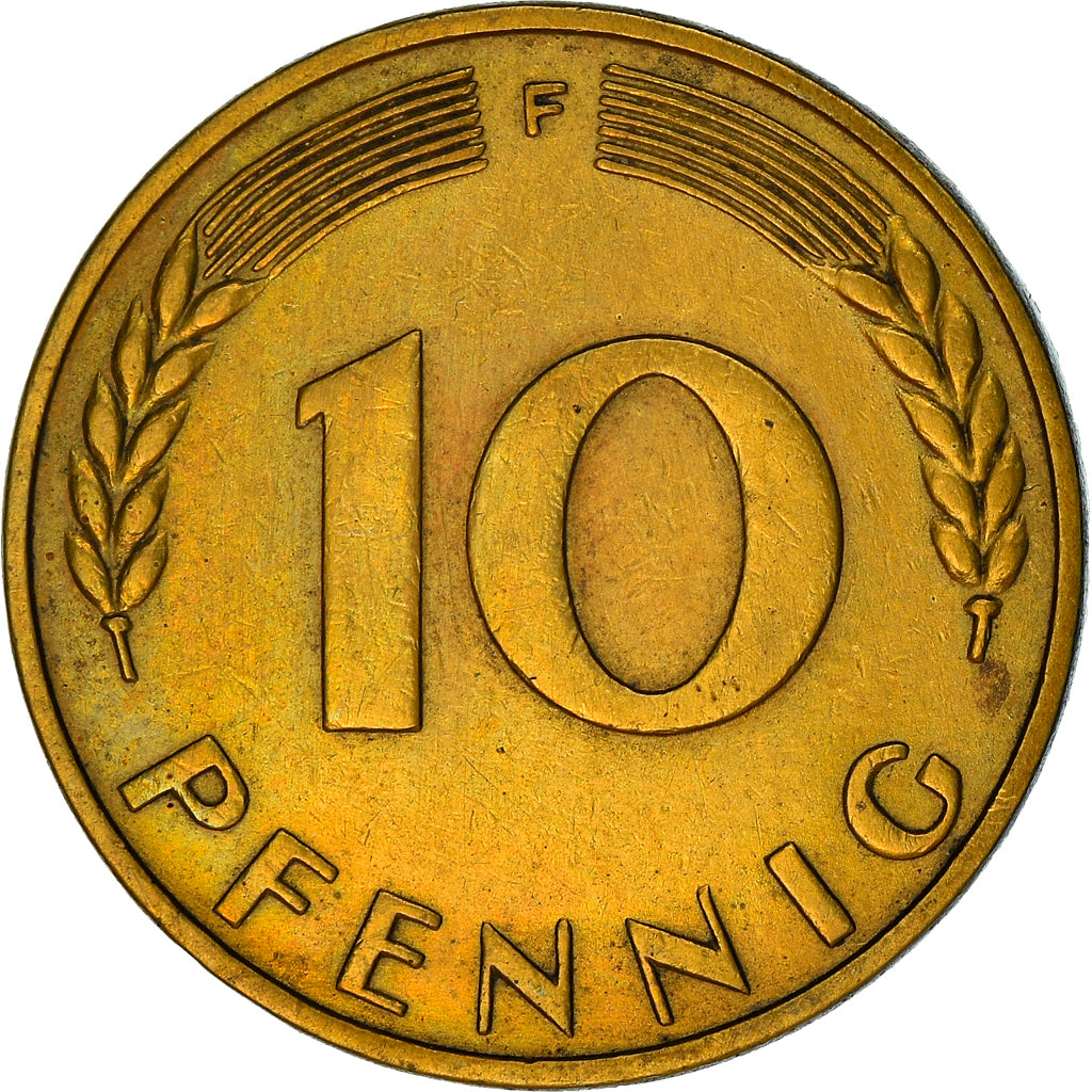 Monnaie, République fédérale allemande, 10 Pfennig, 1949, Stuttgart, TTB+