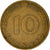 Coin, GERMANY - FEDERAL REPUBLIC, 10 Pfennig, 1970, Munich, VF(30-35), Brass