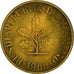 Moneda, ALEMANIA - REPÚBLICA FEDERAL, 10 Pfennig, 1966, Karlsruhe, MBC, Latón