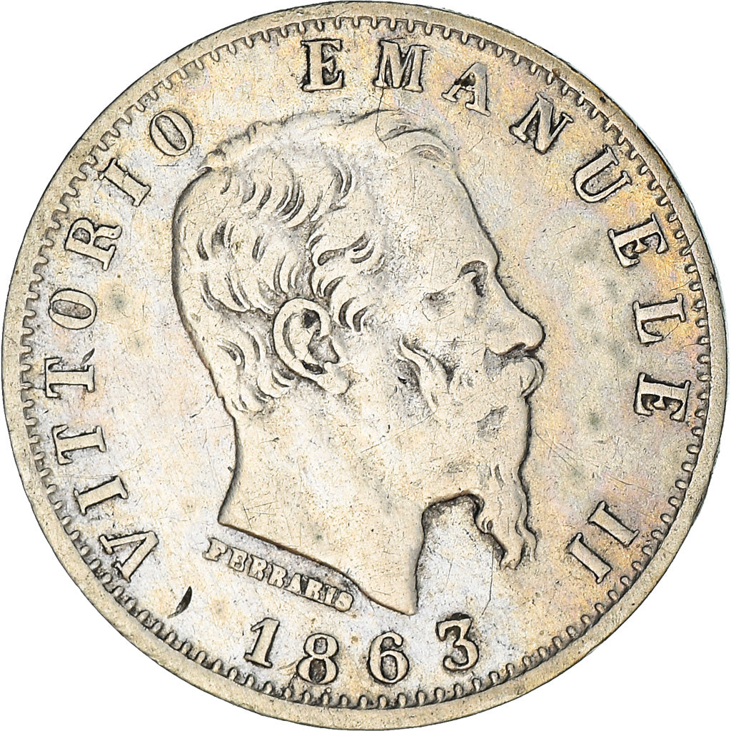 Coin, Italy, Vittorio Emanuele II, 20 Centesimi, 1863, Torino, VF(30-35)