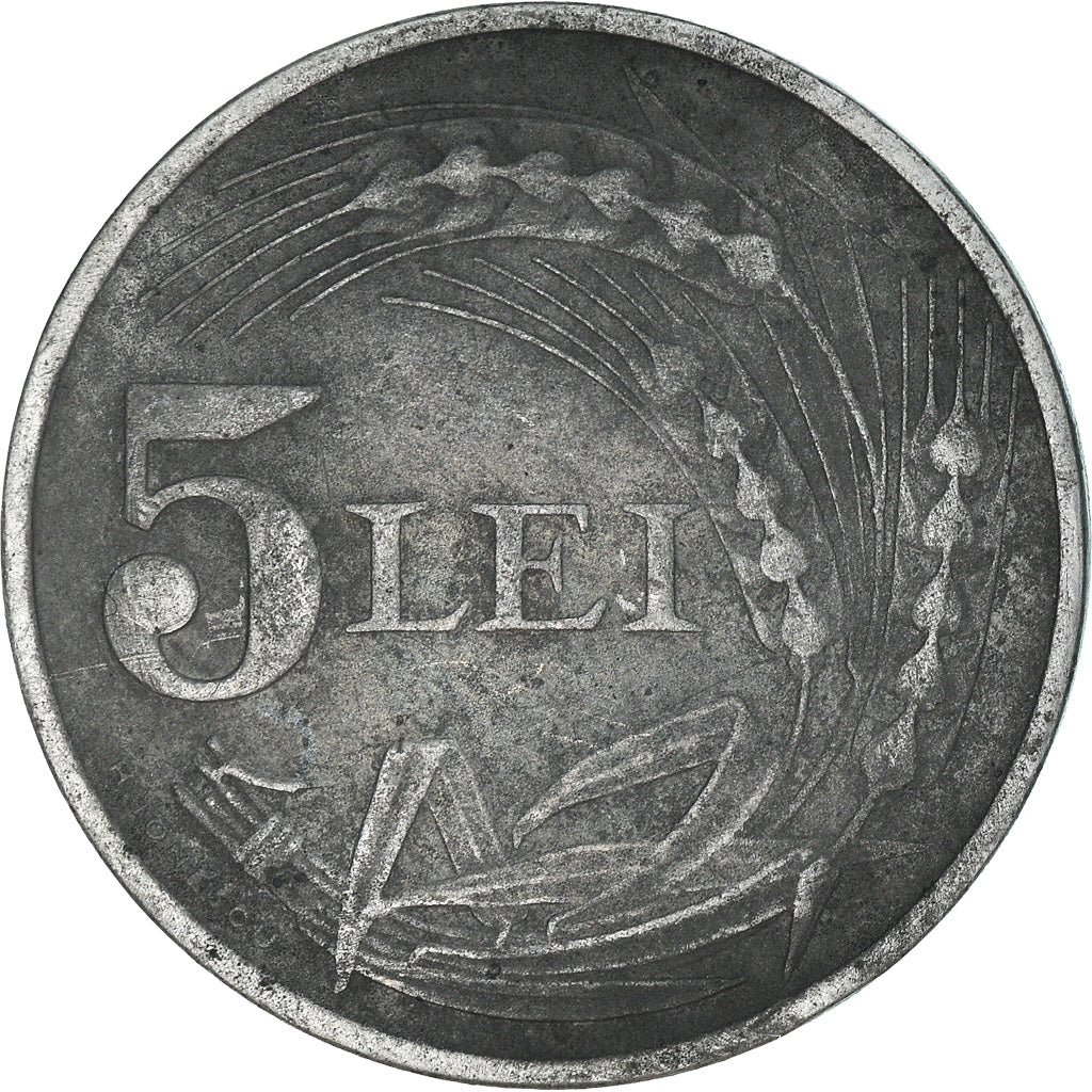 Coin, Romania, Mihai I, 5 Lei, 1942, VF(20-25), Zinc, KM:61